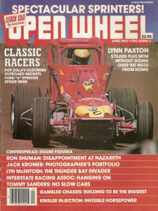 OPEN WHEEL 1983 APR - LYNN PAXTON, POP ZULLA?s PICS, TOMMY SANDERS, OUTLAWS